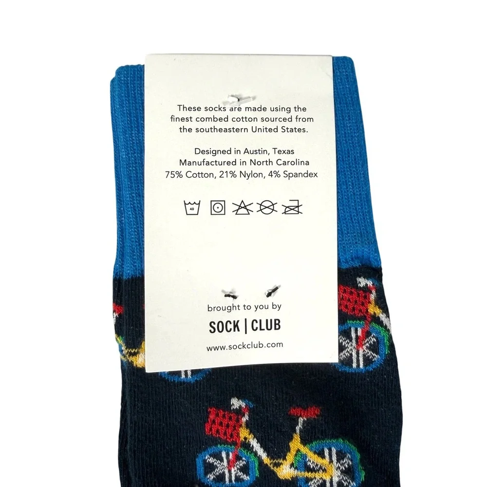Google Official Merch Shop Bicycle Crew Socks Navy Blue Sock Club Made USA NEW